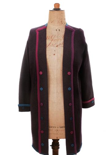 Edge To Edge Button Coat