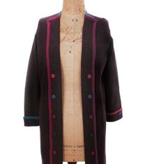 Edge To Edge Button Coat